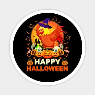 Boo Ghost Scary Pumpkin Moon Witch Rooster Halloween Magnet